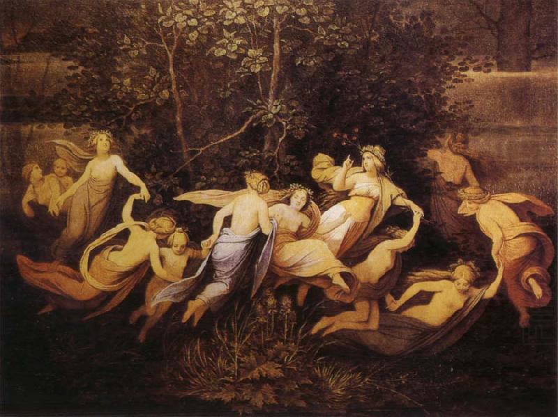 Moritz von Schwind Fairy Dance in the Alder Grove china oil painting image